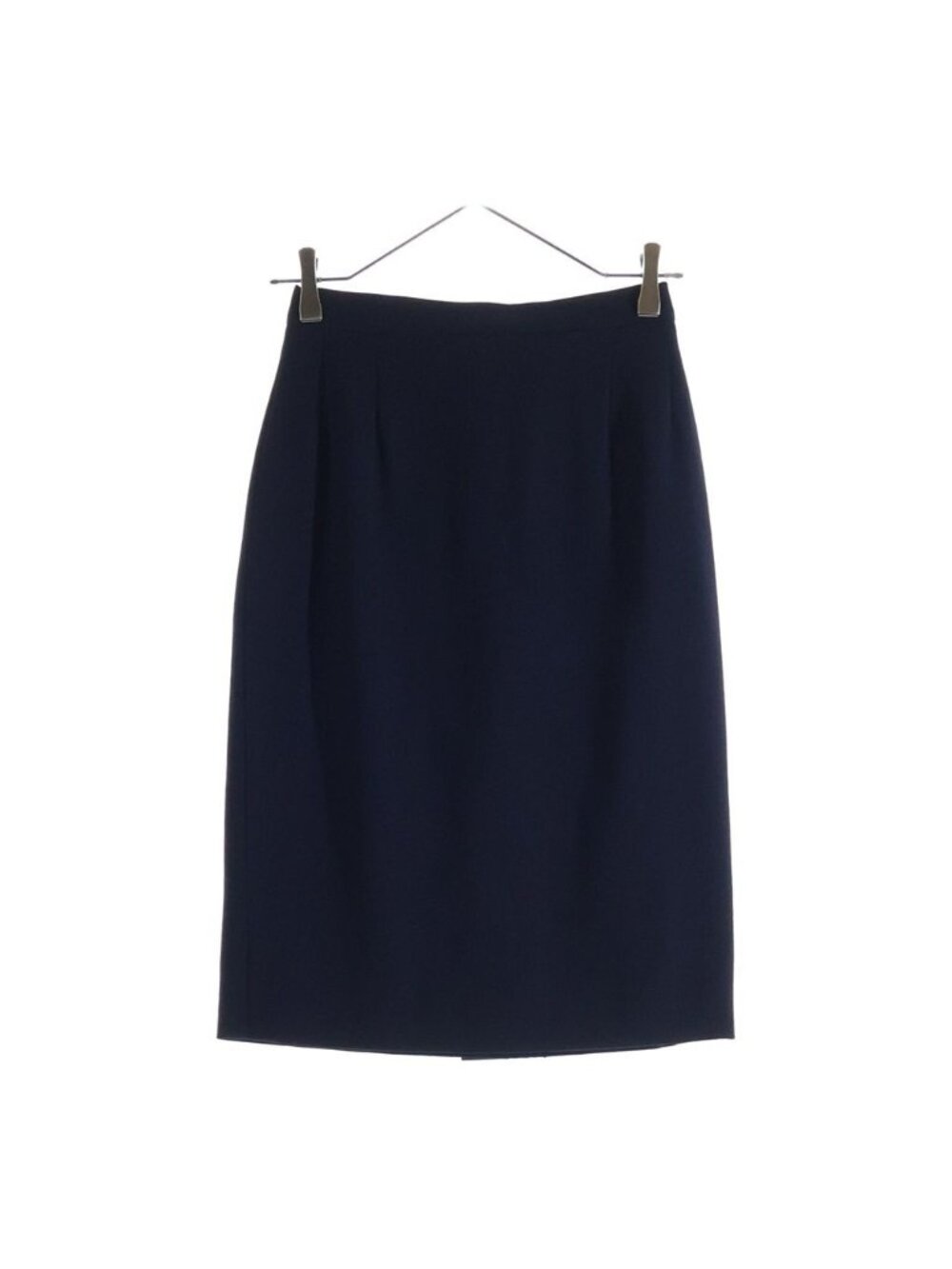Chanel Boutique CC Logo Gold Button Skirt Navy